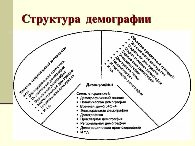 Структура демографии 1 – Студенты России